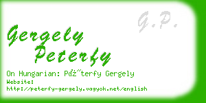 gergely peterfy business card